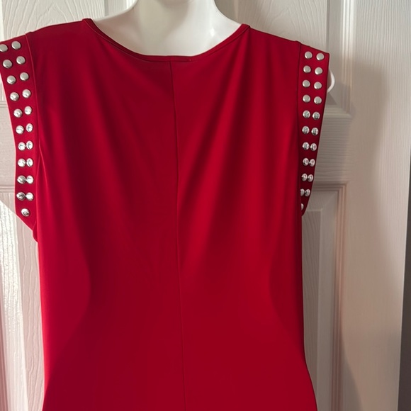 MICHAEL Michael Kors Red Sheath Dress w/Slit for Christmas or Valentines - Picture 6 of 7